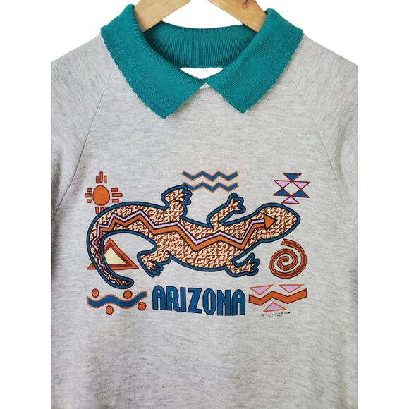 Gopher Sport VTG SZ M Arizona Graphic Sweatshirt with Collar Made USA - Picture 3 of 8